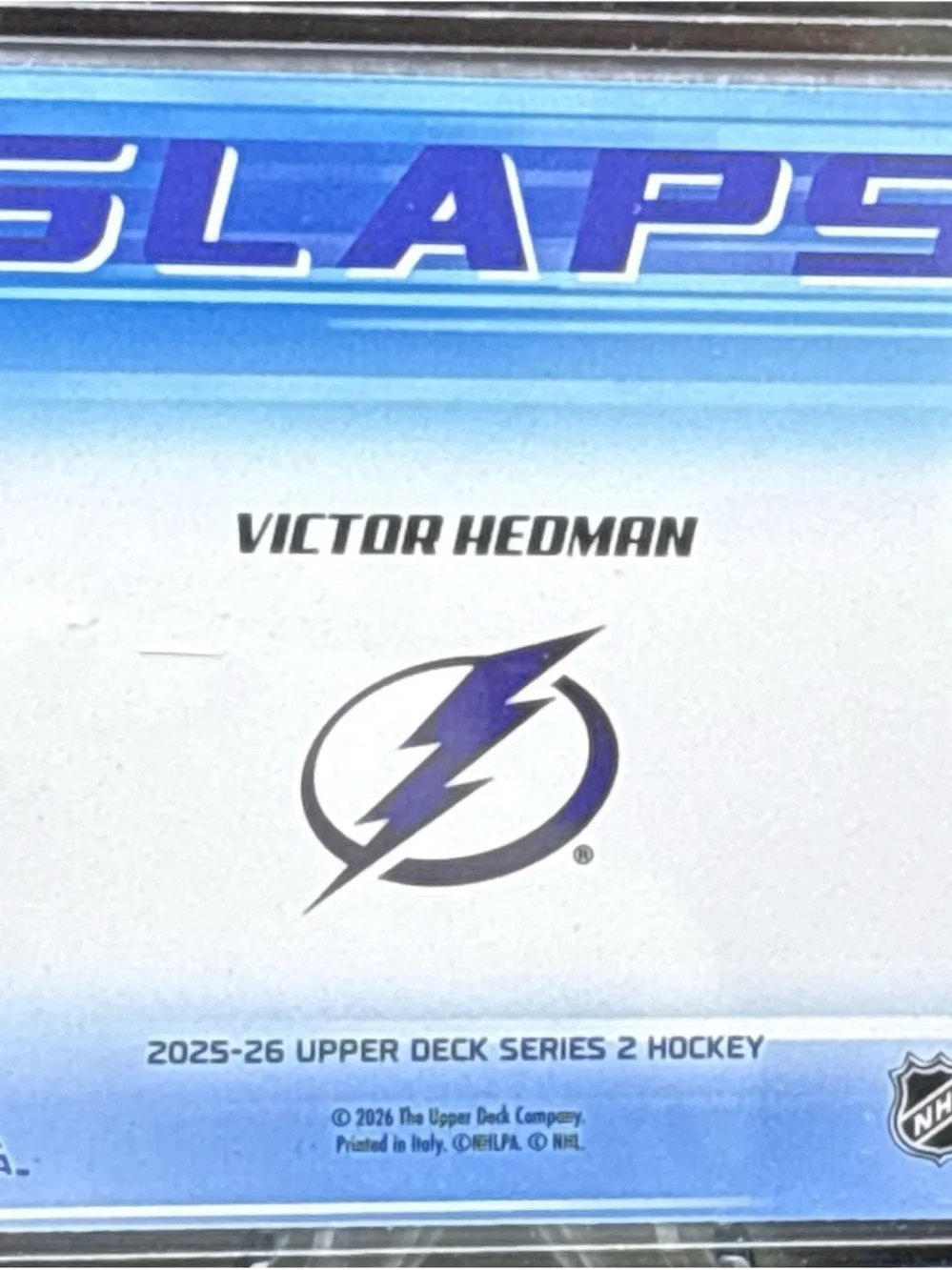 Upper Deck Victor Herman Hockey Trading Card - Slaps Holo